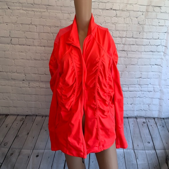 Zella Jackets & Blazers - Zella Orange / Red Zip up Jacket size 2X
